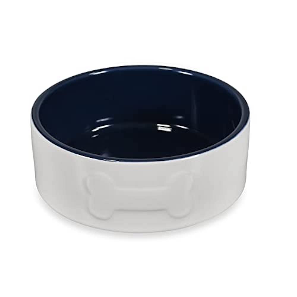 Petface Bone Ceramic Dog Bowl - 20cm Diameter | Durable Ceramic | Easy Clean 1
