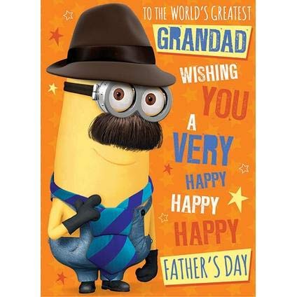 Danilo Promotions LTD Despicable Me Grandad Father's Day Card | FSC Certified | Multi Color