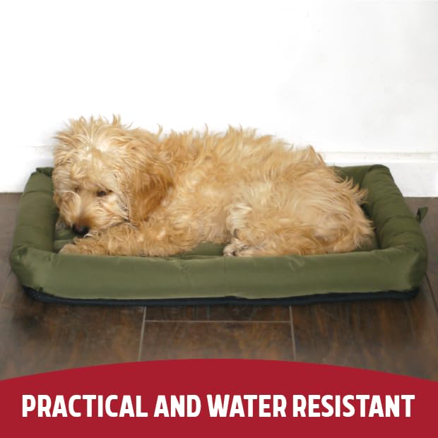 Rosewood Water Resistant Dog Crate Mattress - Small Green, 45 x 56 cm