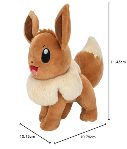 Pokémon Eevee Plush - 8-Inch Soft Stuffed Animal for Kids Ages 3+