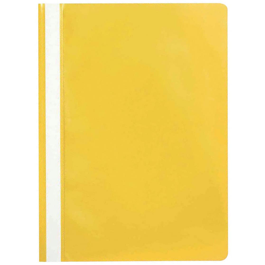 Q-Connect A4 Project Folders - Yellow, 2-Bar Prong Fastener | 100 Sheet Capacity | Pack of 25 3