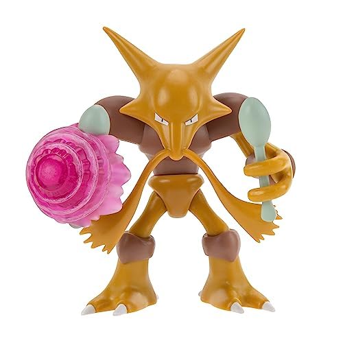 Pokémon Alakazam 4.5" Battle Figure - Dynamic Articulation, Simsala Color 10