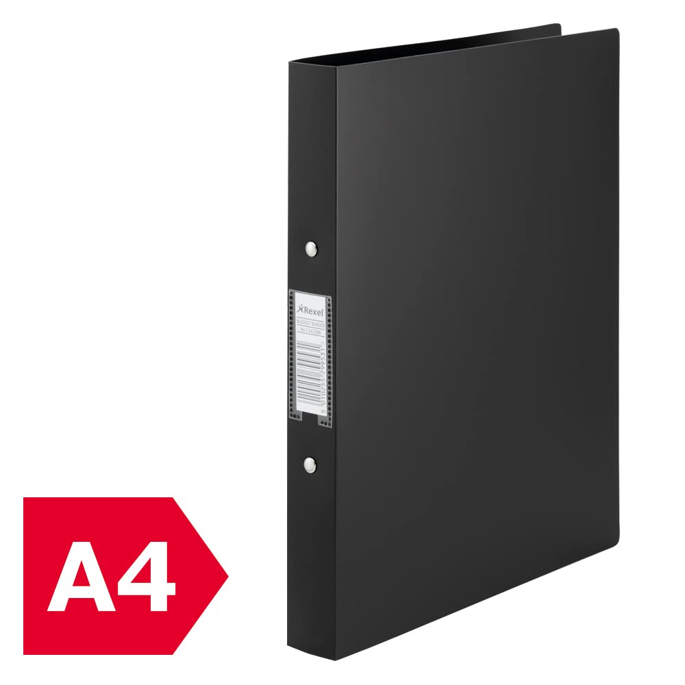 Rexel A4 Budget Ring Binder - Black, 25mm O-Ring Capacity, Pack of 10 | Model 13422BK 2