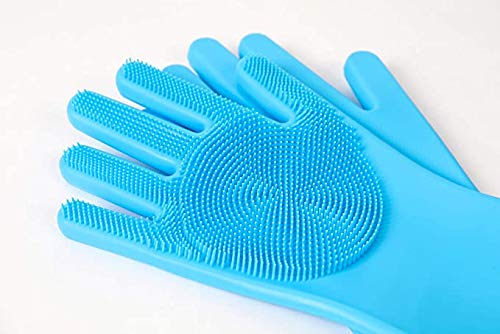 Taylor & Brown Reusable Silicone Cleaning Gloves - Food Grade, Heat Resistant up to 160°C | Blue 2