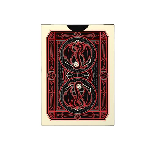 Bicycle Spellbound Designer Playing Cards Deck - Grey with Red Holographic Foil Tuck | Air Cushion Finish