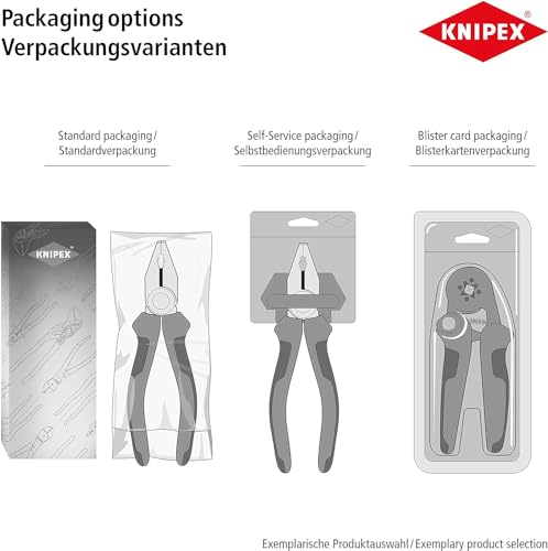 KNIPEX StepCut 160 mm Wire Cutter - Ergonomic, Lightweight, and Durable Cable Shears for Copper and Aluminium Cables