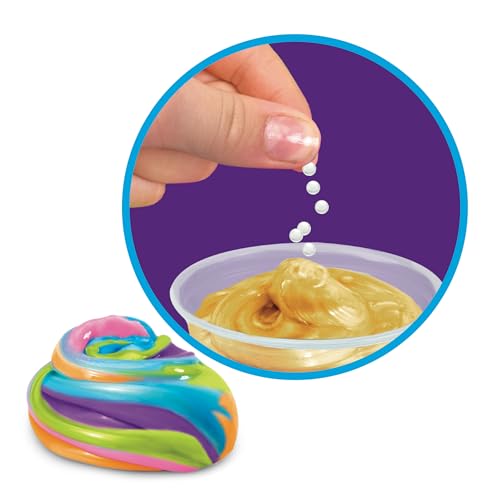 LEXIBOOK Slimy Mix Kit - 12 Colors | Glitter, Foam Beads, Pearls | Sensory & Creativity Toy 7