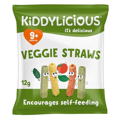 Kiddylicious Veggie Straws - Tomato, Kale & Spinach Flavoured Potato Snacks for Kids 9+ Months 5