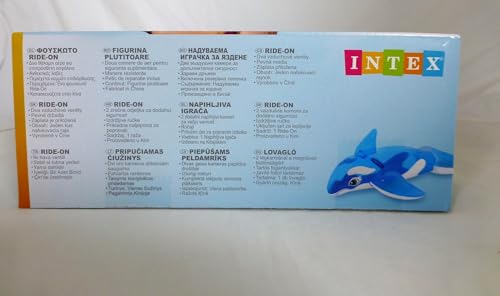 Intex Little Whale Ride-On - 60-Inch Inflatable Pool Toy for Kids 3+ 13