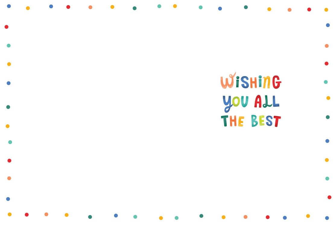 Piccadilly Greetings Goodbye & Goodluck Card - A4 Size | Multicolor | 12 x 9 inches