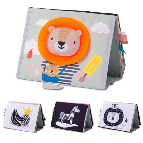 Taf Toys Savannah Tummy Time Book - Double-Sided Sensory Play for Newborns & Babies (0-3 Months+) 2