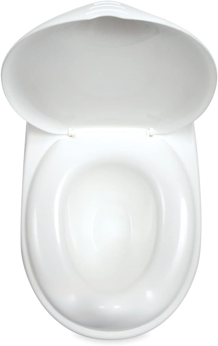 Nuby My Real Mini Size Toilet with Lid and Flush Sound - Realistic Potty Training Toilet for Toddlers