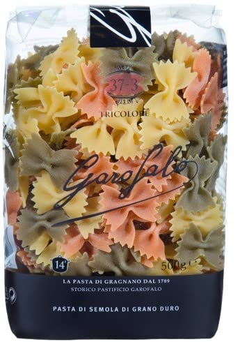 Garofalo Farfalle Tricolore Italian Dried Pasta with Spinach and Tomato | 500g 2