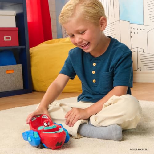 Spidey Transforming Web-Wave Cruiser - 9-Inch 2-in-1 Vehicle with Web Dart Launchers 4