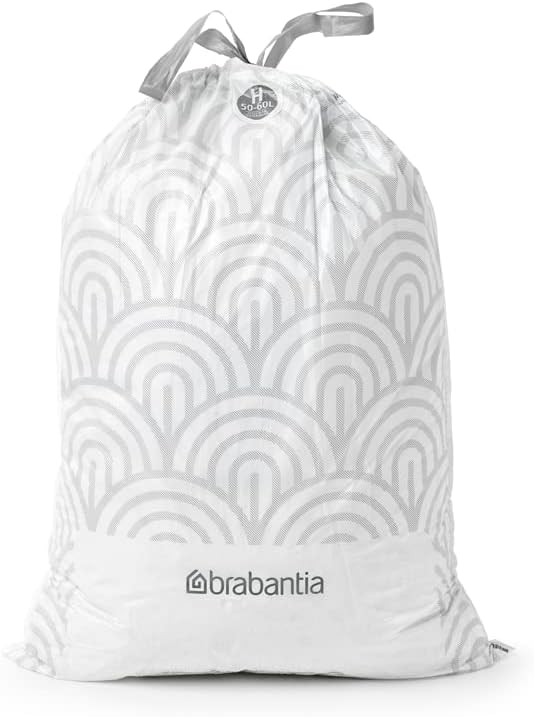 Brabantia - PerfectFit Bin Liners (Size H/50-60 Litre) Thick Plastic Trash Bags