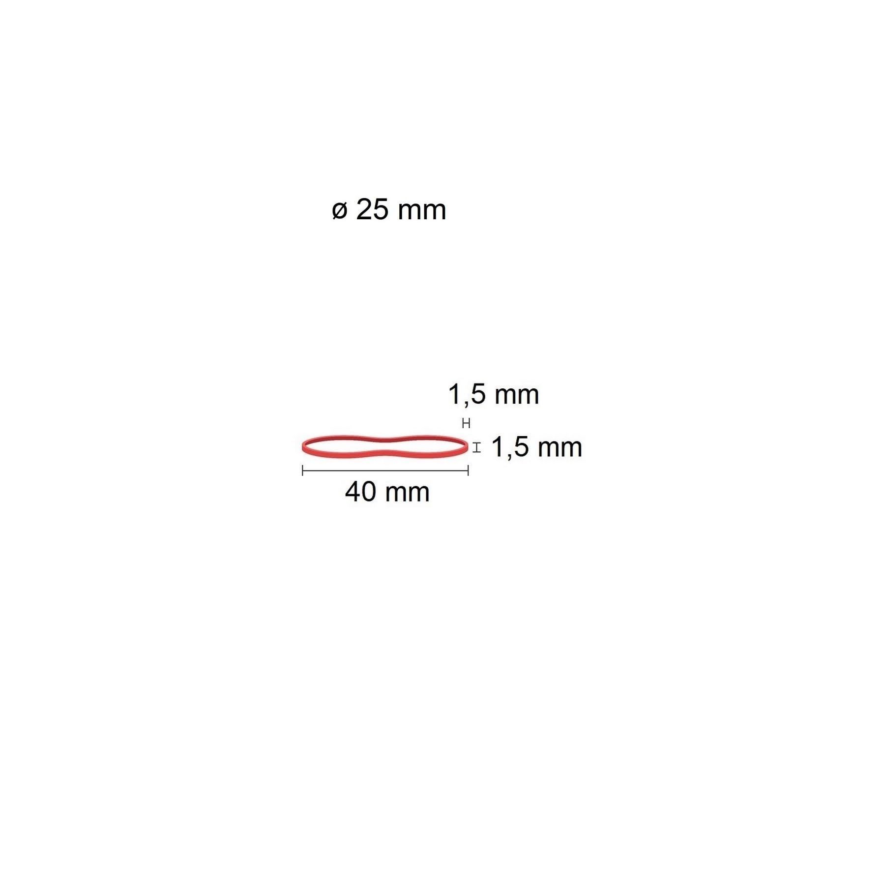D.RECT Rubber Bands - 100g Bag | 25mm Diameter x 1.5mm Width | Assorted Colours