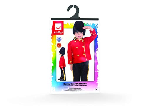 Smiffys Busby Guard Costume - Red Top, Trousers and Hat, Ages 7-9 11