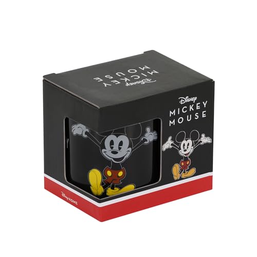 Mickey Mouse Face Ceramic Mug, Black, 13 x 9.5 cm, Gift Box Included