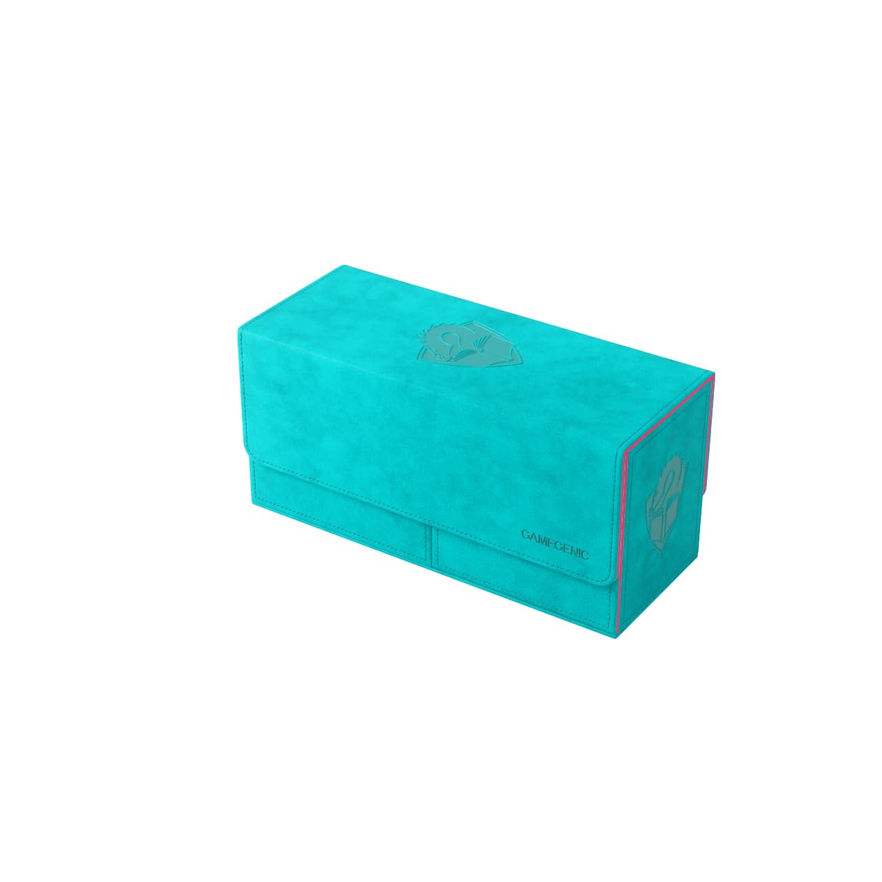 Gamegenic The Academic 133+ XL Card Box - Teal/Pink | Holds 133+ Double-Sleeved Cards