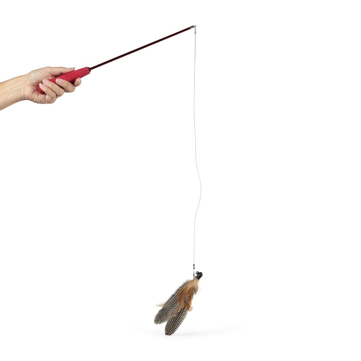 Petface Retractable Feather and Bell Wand Cat Toy - Interactive Teaser | Portable 2