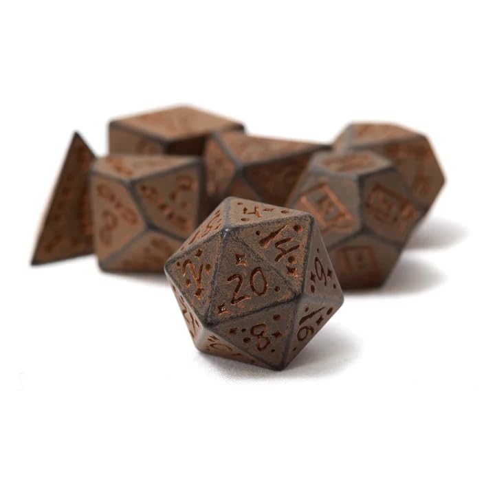 Sirius Dice RPG Dice Set (7) - Illusory Stone Granite Theme | Number Theme 2