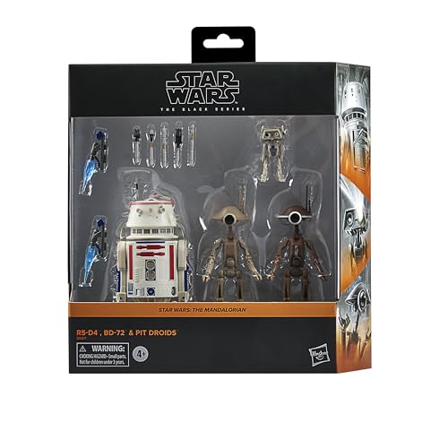 Star Wars The Black Series R5-D4, BD-72 & Pit Droids - 15-cm Action Figures for Galactic Play