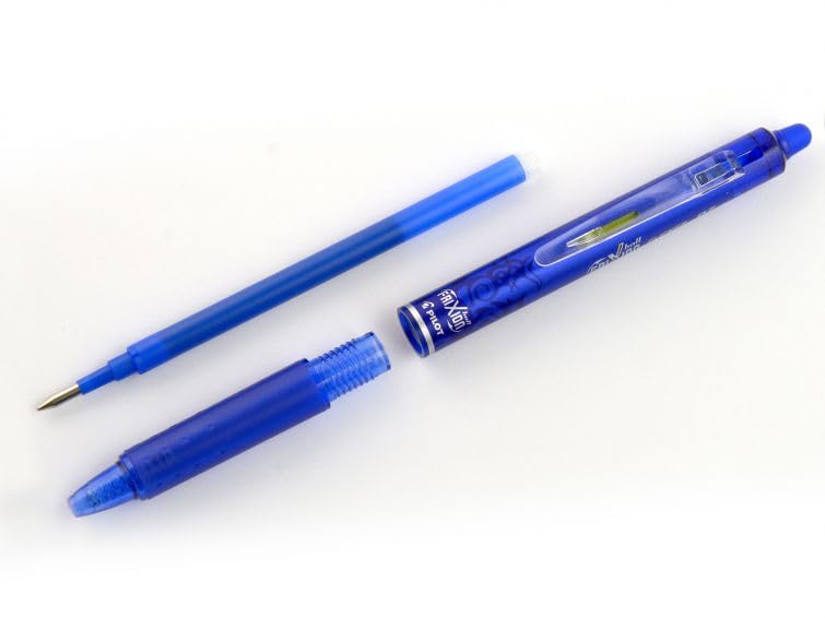 PILOT FriXion Ball Clicker Erasable Gel Rollerball Pen Set - Medium 0.7mm Tip | 1 Red Pen, 3 Refills 6