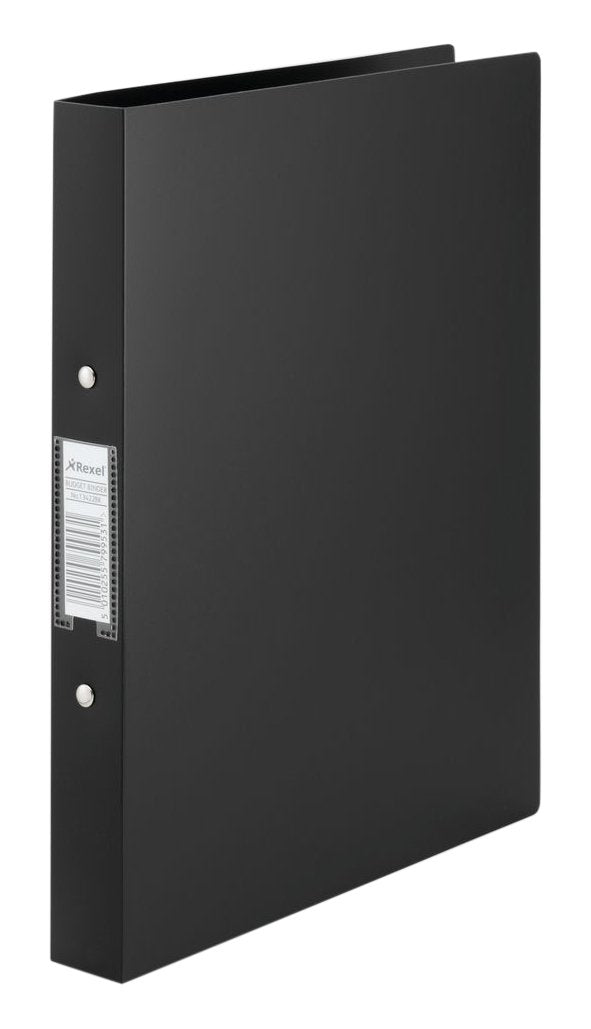 Rexel A4 Budget Ring Binder - Black, 25mm O-Ring Capacity, Pack of 10 | Model 13422BK 1