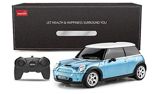 RASTAR Mini Cooper S Blue 1:24 RC Toy Car - Remote Control Vehicle for Kids & Adults 10