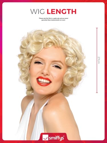 Smiffys Marilyn Monroe Short Blonde Curled Wig (42207)