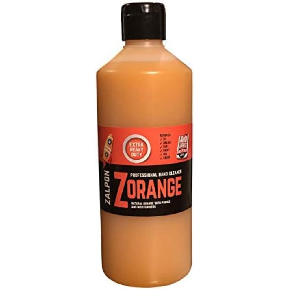 Rozalex Zalpon Zorange Extra Heavy-Duty Hand Cleaner - Orange Scent, Pumice Formula | 500ml Flip-Top 1
