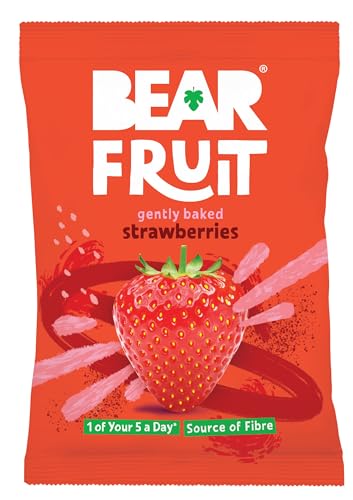 BEAR Fruit Dried Strawberry Packs - Gently Baked, No Added Sugar, Vegan - 14 x 35g 3