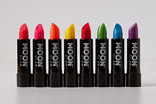 Neon UV Glitter Lipstick von Moon Glow - Lila - Heller Neonfarbener Lippenstift