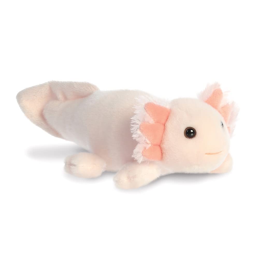 AURORA Mini Flopsie Axel Axolotl Stuffed Toy - Pink, Eco-friendly, Suitable from Birth