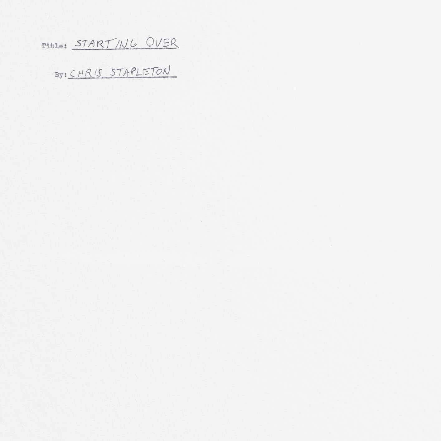 Chris Stapleton - Starting Over [CD]