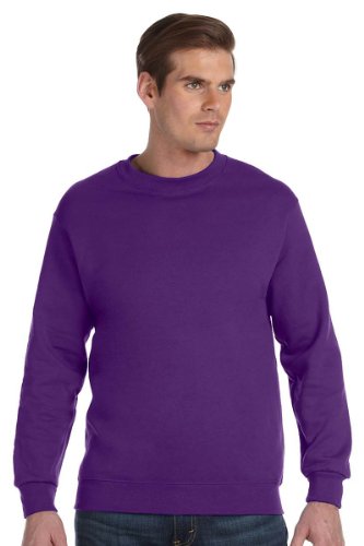 Gildan Heavy Blend Unisex Adult Crewneck Sweatshirt - Soft Fleece, 50% Cotton 50% Polyester, Purple (Size S)