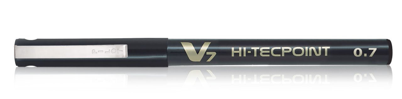 PILOT Hi-Tecpoint Rollerball Pen - 0.7mm Tip, Black Ink, Retractable | Pack of 12 4