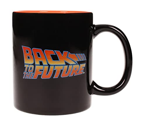 Back to the Future Official Logo Mug - Ceramic Coffee Cup with Iconic Movie Design, Microwave Safe