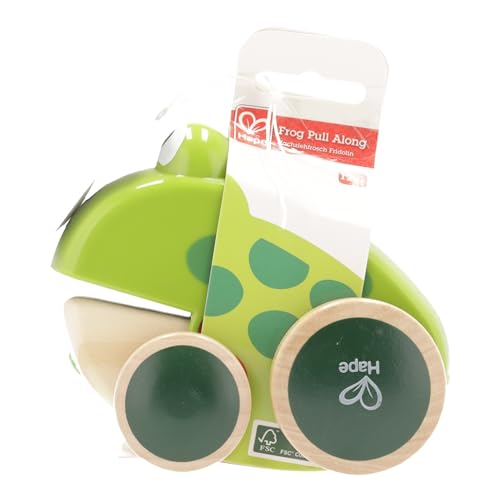 Hape - Frog Pull Along Wooden Fly-Eating Toddler Toy, Multicoloured 9