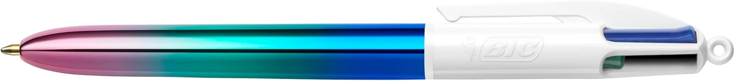 BIC 4 Colours Gradient Retractable Ball Pen Medium Points (1.00 mm) - Tri-Colour 2
