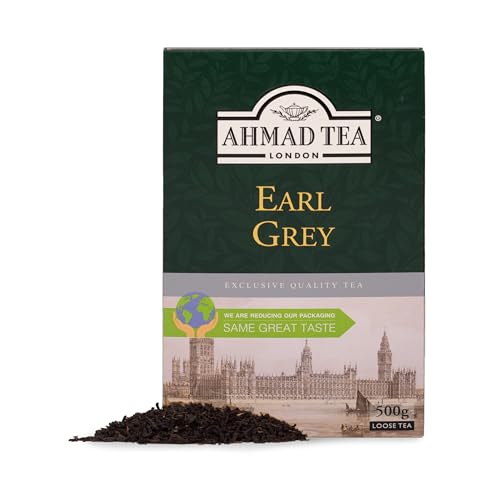 Ahmad Tea Earl Grey Loose Leaf Black Tea - 500g | Bergamot Flavoring | Relaxation Benefit