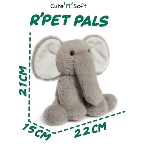Lesser & Pavey Rpet Pals Ellie Sit Elephant Teddy For Kids | Made Up of Rec 9
