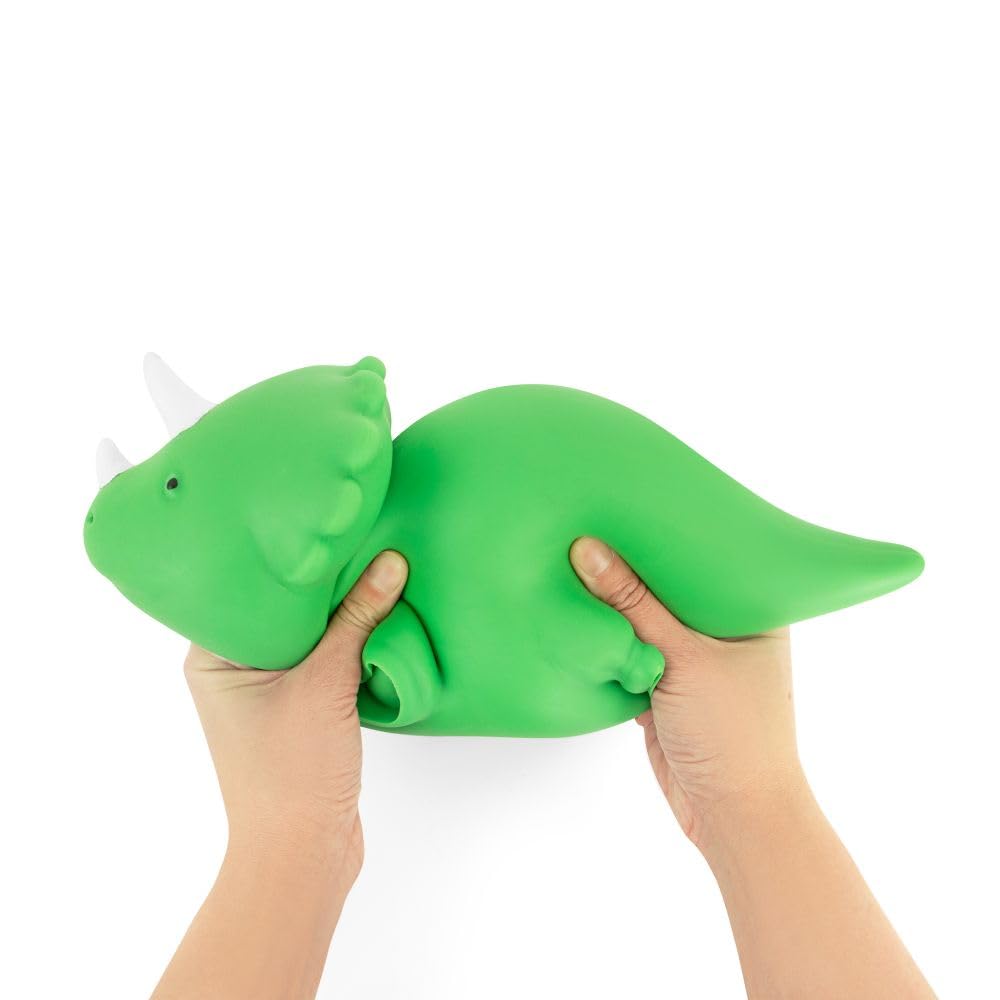 Keycraft Jumbo Squishy Dinosaur Slow-Rise Sensory Toy - Extra Large (32cm) Green | Stress Relief