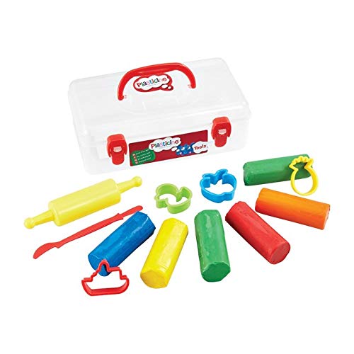 Plasticine Toolz Tool Box - 7 Colors, 5 Cutters, Roller & Tool | Ages 5+ | Multicolor