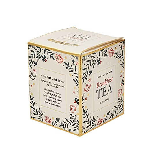New English Teas White Christmas Tea Gift Box with 10 English Breakfast Teabags 5