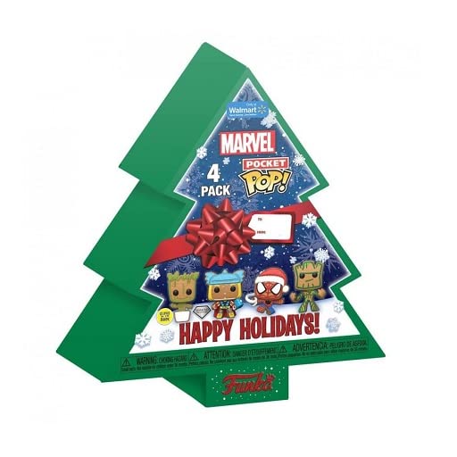 Funko Pocket POP! Marvel - Tree Holiday Box 4-Pack Keychain Set (65541)