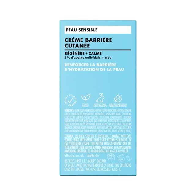 e.l.f. SKIN Holy Hydration! Barrier Goals Cream Mini - 15 g Rich Face Moisturiser