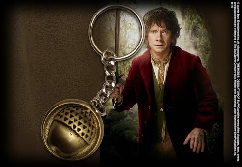 The Noble Collection Bilbo Baggins Button Key Ring Harry Potter Bronze Keychain (NN1266)