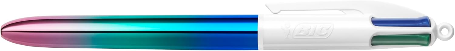 BIC 4 Colours Gradient Retractable Ball Pen Medium Points (1.00 mm) - Tri-Colour 3