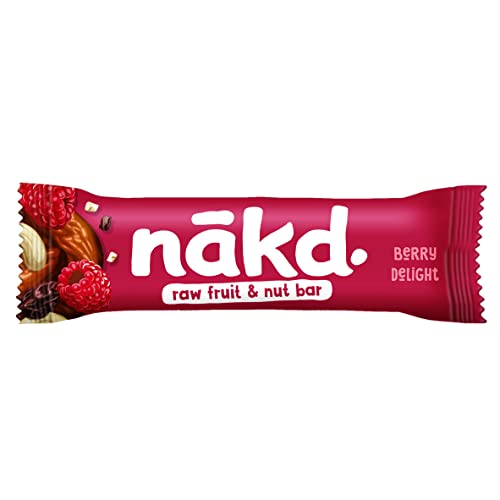 Nakd Berry Delight Raw Fruit & Nut Bar - Vegan, Gluten Free, No Added Sugar - 35g x 18